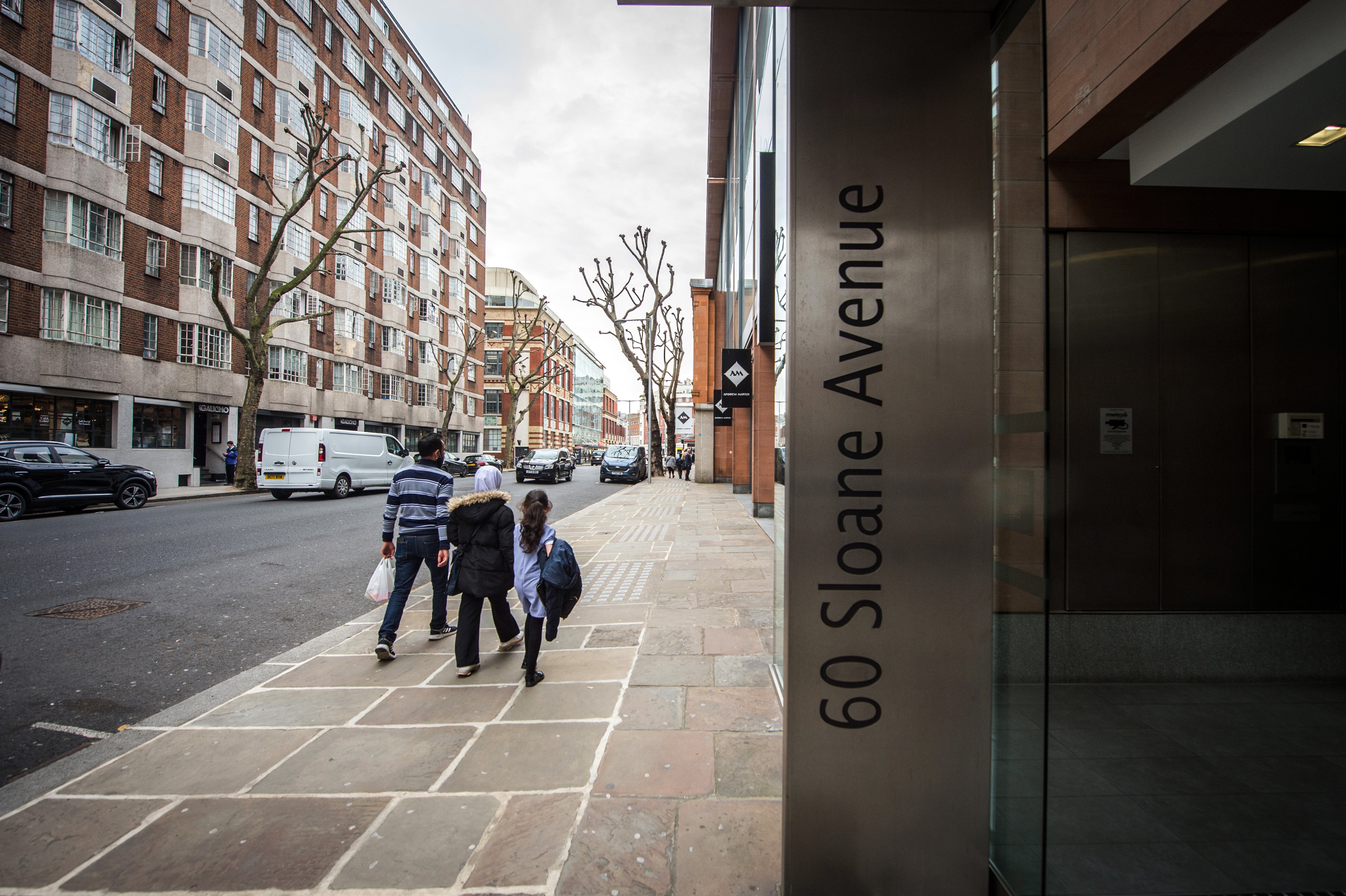 The Vatican in 2018 bought this building at 60 Sloane Avenue in the Chelsea neighborhood in London as an investment after first owning a partial stake in the property. The entrance to the building is pictured in 2012. (CNS photo/courtesy Marcin Mazur)