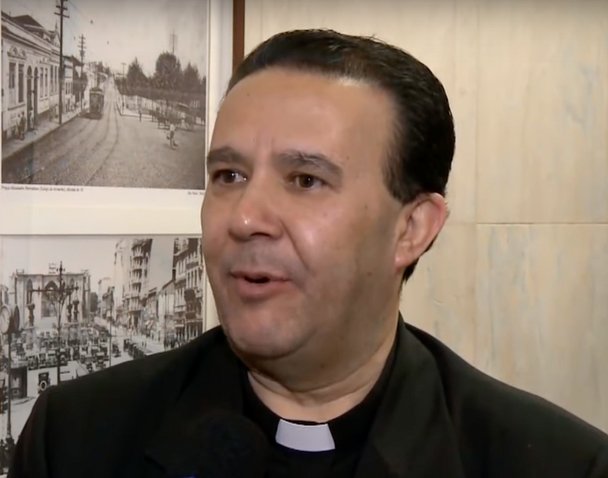 Bishop Tomé Ferreira da Silva of São José do Rio Preto, Brazil, resigned after a video of him exposing himself on an internet call went viral on social media Aug. 13, 2021. (CNS screenshot/REDEVIDA/YouTube)