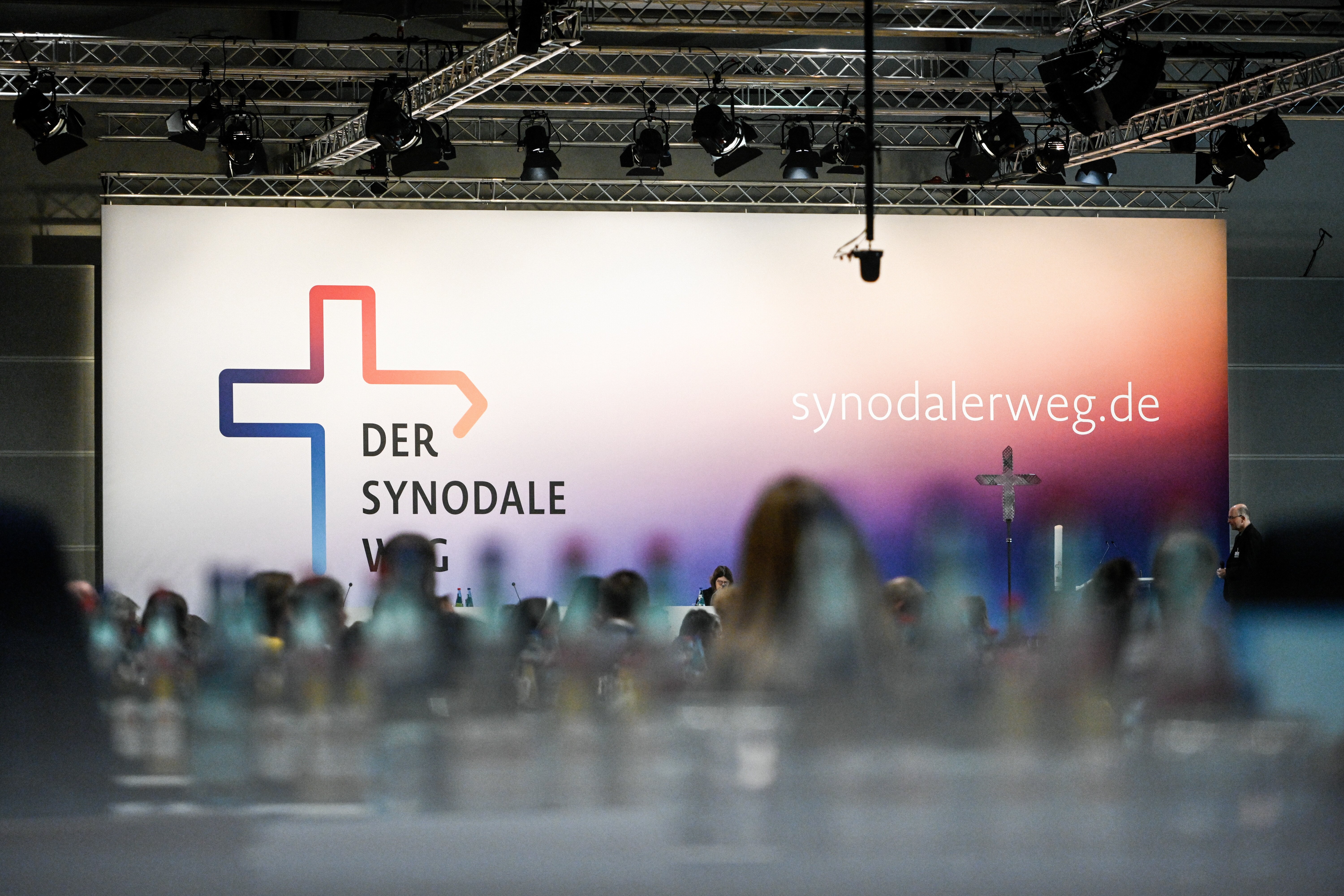 This is a general view of the second Synodal Assembly in Frankfurt, Germany, Oct. 1, 2021. The assembly, the second of five in the Synodal Path project, ended with overwhelming support for widespread reforms in the Catholic Church in Germany. (CNS photo/J