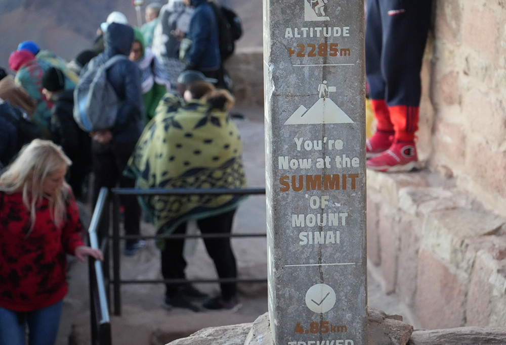 The peak of Mount Sinai, traditionally known as Jabal Musa, where, according to the Bible, Moses received the Ten Commandments (EarthBeat photo/Doreen Ajiambo)