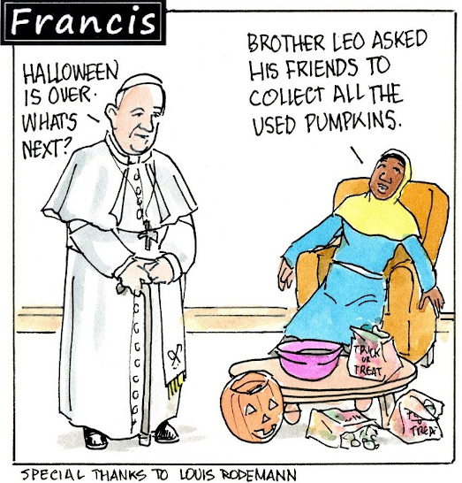 Francis, the comic strip: What's the fate of the leftover Halloween pumpkins?