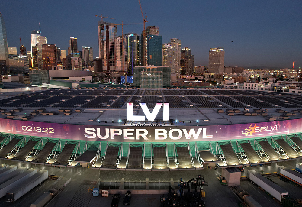 The Super Bowl LVI Experience at the Los Angeles Convention Center is seen Feb. 9, 2022. (CNS photo/Kirby Lee, USA TODAY Sports via Reuters)