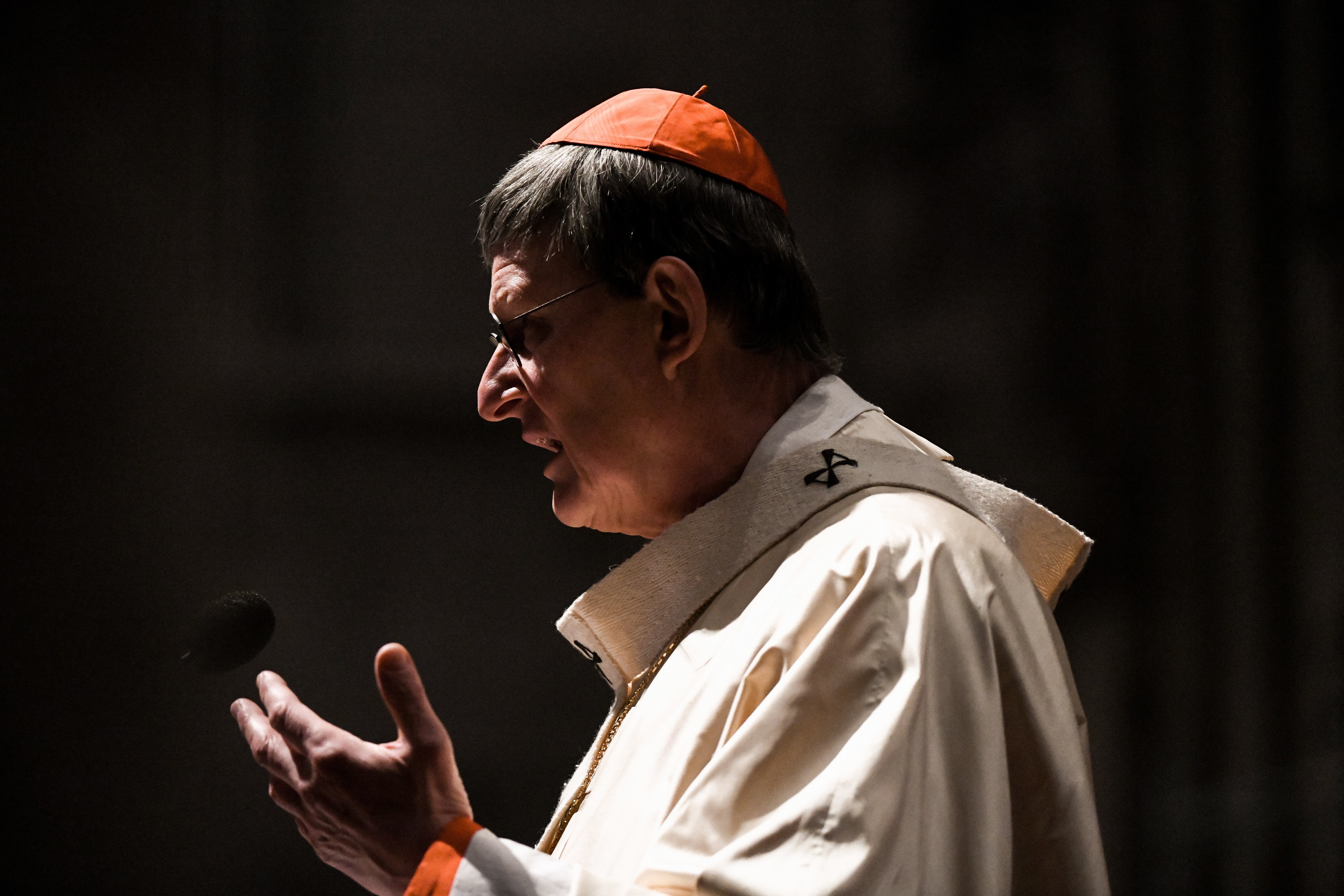 Cardinal Rainer Maria Woelki of Cologne, Germany, is pictured during a service in the Cologne cathedral in this Feb. 2, 2021. (CNS photo/Harald Oppitz, KNA)