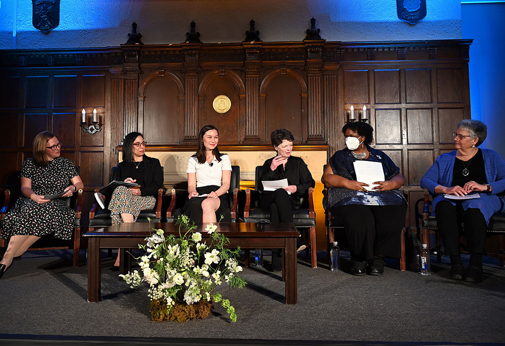 The panel for the April 17 event "Faith, Feminism, and Being Unfinished: The Question of Women's Ordination" at Georgetown University (Courtesy of Georgetown University/Leslie E. Kossoff)