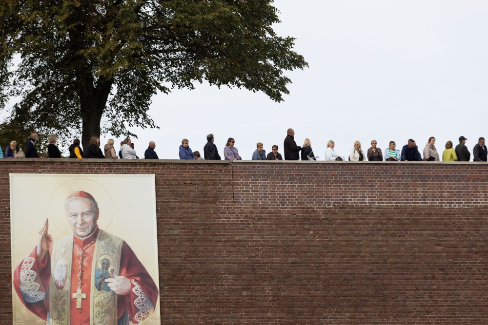 People attend Mass at the Jasna Gora Monastery, Poland's most revered Catholic shrine, in Czestochowa, Poland.