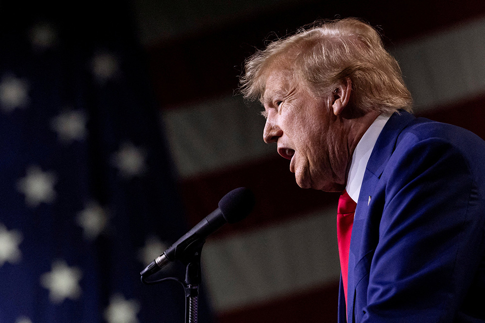 Republican presidential candidate and former U.S. President Donald Trump speaks during a rally in Reno, Nevada, Dec. 17, 2023. (OSV News/Reuters/Carlos Barria)