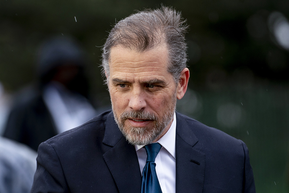 Hunter Biden, son of President Joe Biden, speaks to guests during the White House Easter Egg Roll on the South Lawn of the White House, April 18, 2022, in Washington. (AP/Andrew Harnik, File)