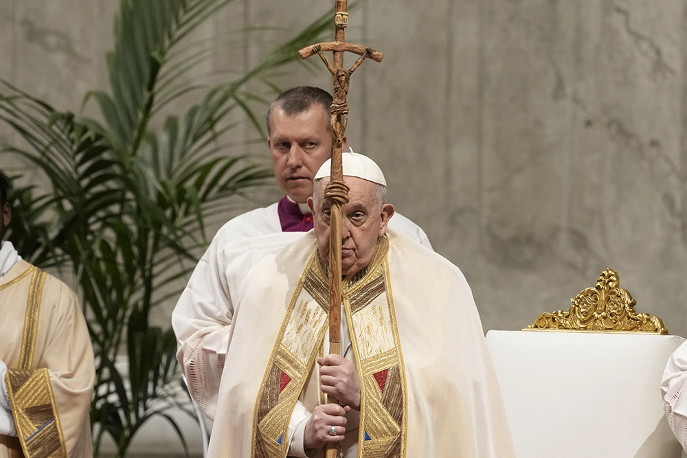 Pope Francis presides over a Mass for the religious orders in St. Peter's Basilica at the Vatican Feb. 2, 2024. (AP/Andrew Medichini, File)