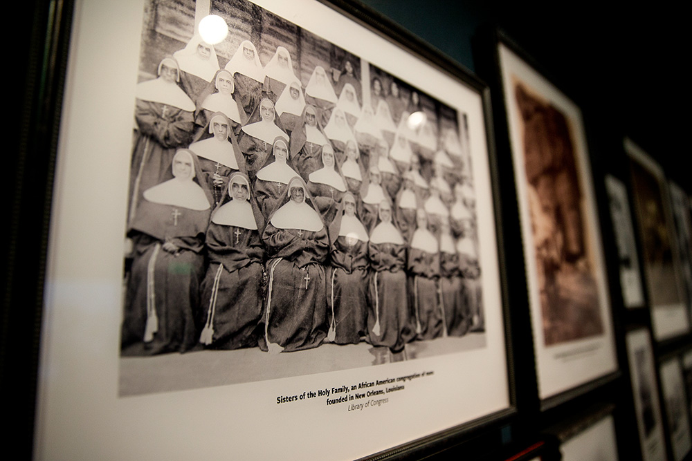 An undated photo of the Sisters of the Holy Family in New Orleans is seen at the National Museum of African American History and Culture in Washington, D.C. (CNS/Tyler Orsburn)