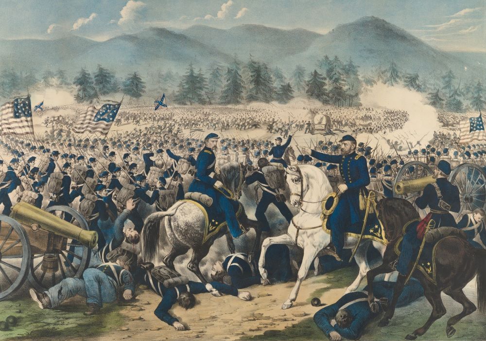 "The Battle of Gettysburg, Pa., July 3rd, 1863," a lithograph printed by Currier & Ives (Metropolitan Museum of Art)