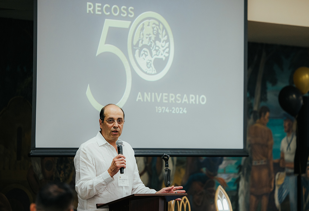 Alejandro Aguilera-Titus, assistant director of the Secretariat for Hispanic Affairs for the U.S. Conference of Catholic Bishops, reminded attendees that the Hispanic Catholics are a prophetic and missionary presence in the U.S. (Courtesy of RECOSS)