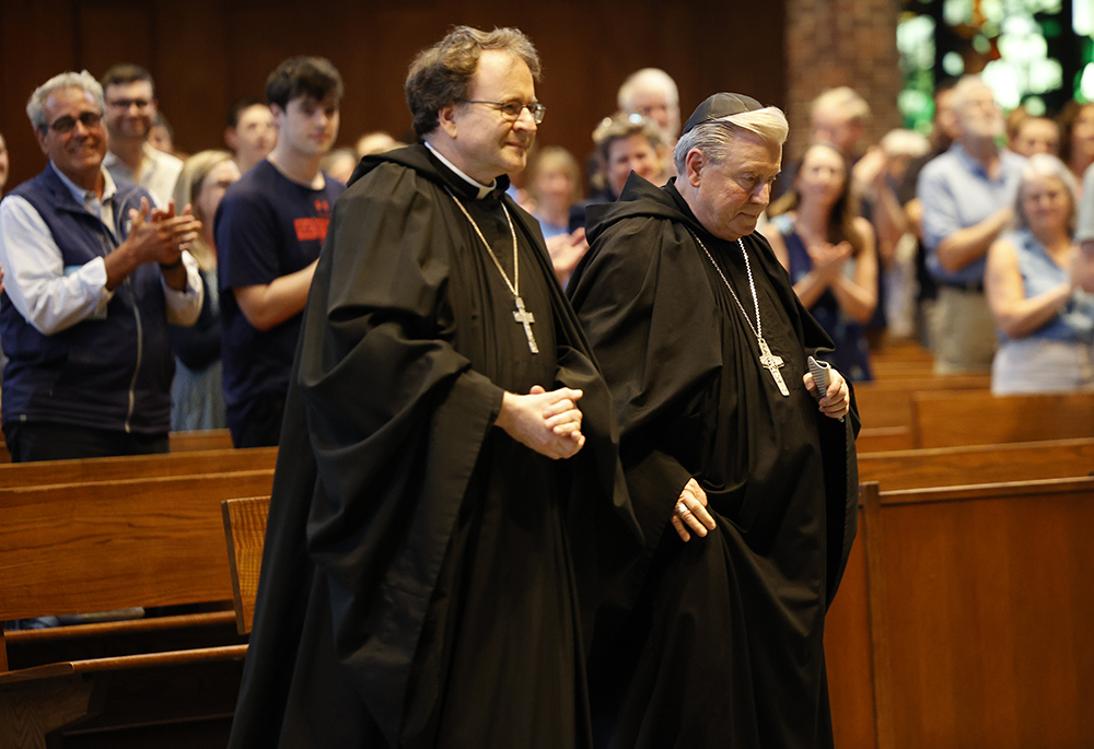 Abbot Isaac Murphy is pictured with Abbot President Jonathan Licari. (Courtesy of Leah LaRiccia)