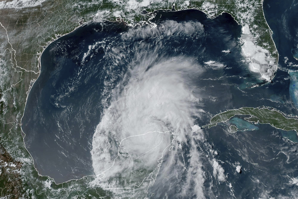 Satellite image of hurricane