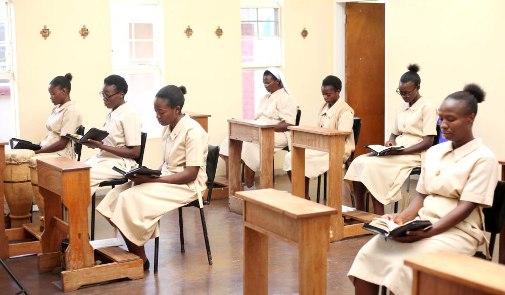 Novices of the Religious Sisters of the Holy Spirit learn about novitiate life and vocations in Chikuni Mission, Monze Diocese, Zambia.