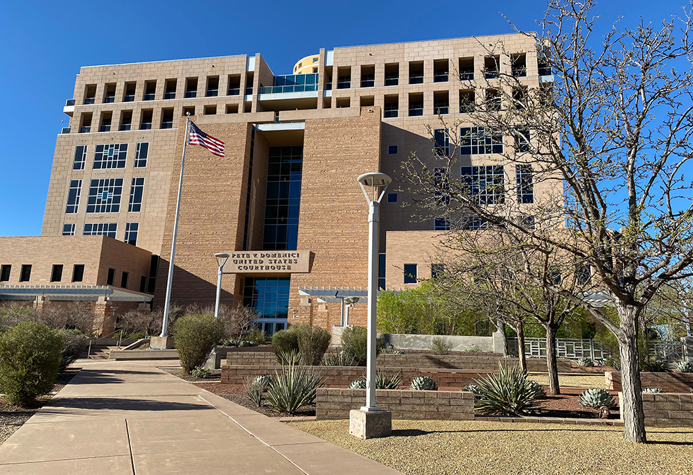 The Pete V. Domenici United States Courthouse is pictured in Albuquerque, New Mexico. After a sex abuse claimant filed a motion in February claiming the Archdiocese of Santa Fe violated a non-monetary covenant it made with abuse survivors, the archdiocese returned to U.S. Bankruptcy Court. (Elizabeth Hardin-Burrola)