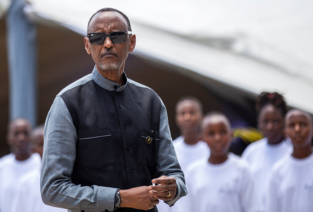 Rwandan President Paul Kagame is pictured during a ceremony in Kigali April 7, 2023. (OSV News/Reuters/Jean Bizimana)