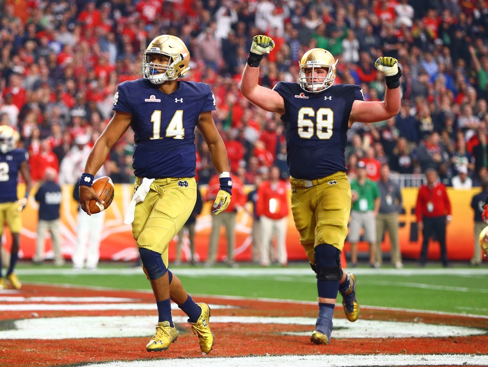 Two players on field. 