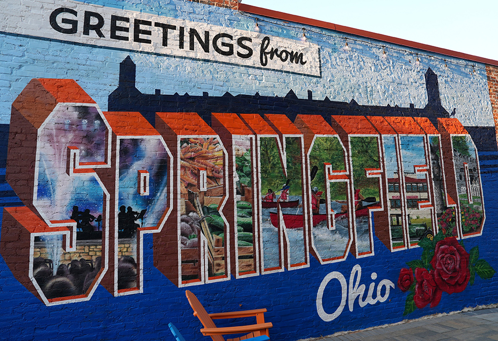 A mural adorns a wall in the city of Springfield, Ohio, on Sept. 11. (OSV News/Reuters/Julio-Cesar Chavez)