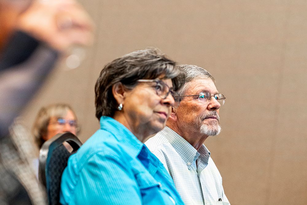 Participants listen to discussion during the "Forum on Nuclear Strategy: Disarmament & Deterrence in a Dangerous World" at the University of New Mexico Sept. 7. (University of New Mexico/Elizabeth Silva)