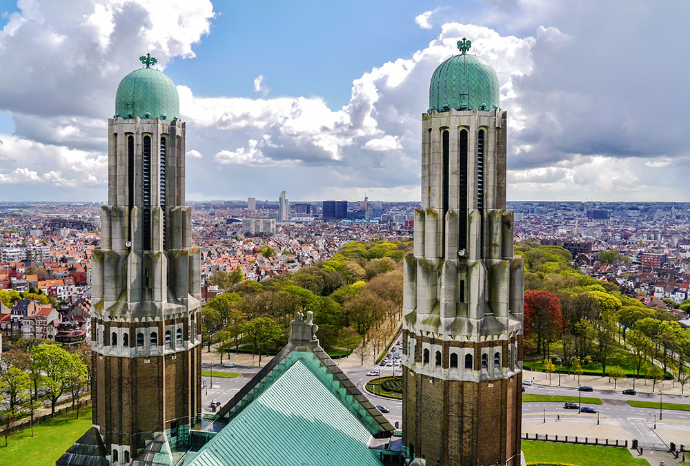 A view of Brussels, Belgium's capital, is seen from the Catholic National Basilica of the Sacred Heart. Pope Francis will visit Luxembourg and Belgium Sept. 26-29. (Wikimedia Commons/Zairon)