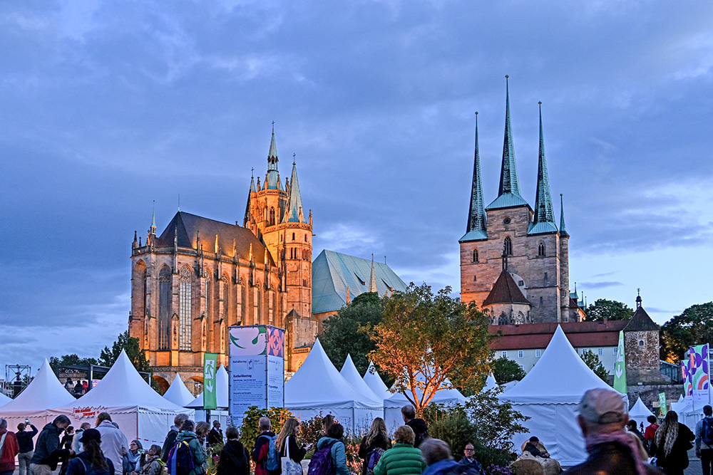 People gather for Katholikentag May 30 in Cathedral Square in Erfurt, Thuringia, Germany. (Wikimedia Commons/Thomas Hummel)