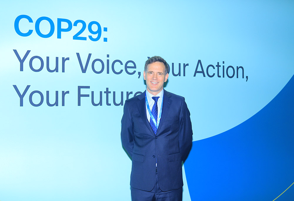 Damian Spruce, advocacy associate director at Caritas Australia, is pictured during COP29 in Baku, Azerbaijan, on Nov. 11-22. (NCR photo/Doreen Ajiambo)