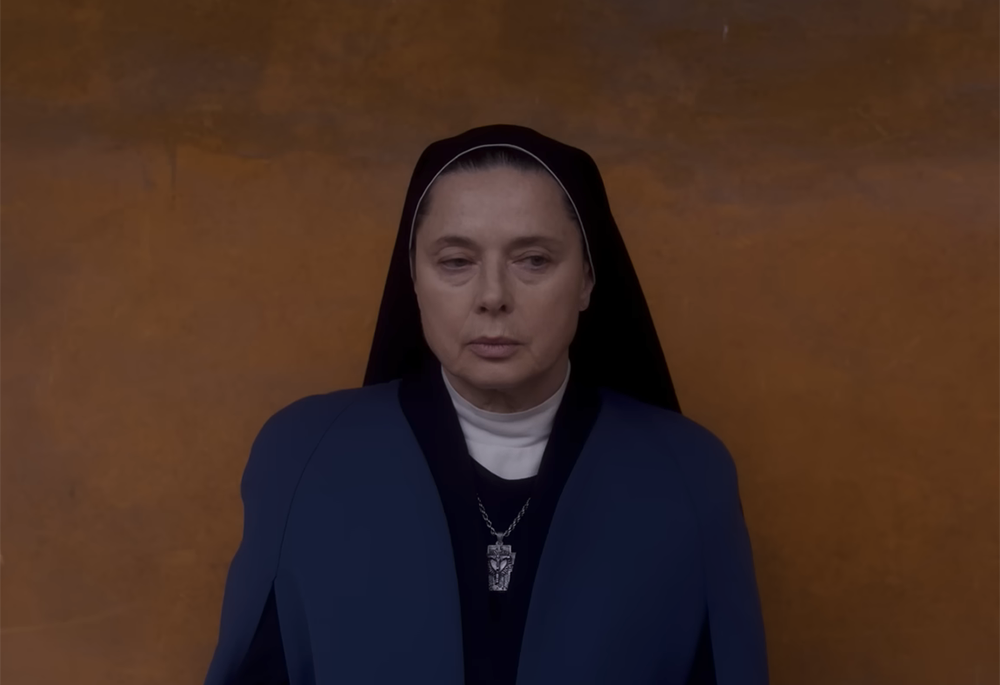 Isabella Rossellini is pictured playing Sister Agnes in "Conclave." (NCR screengrab/YouTube/Focus Features)