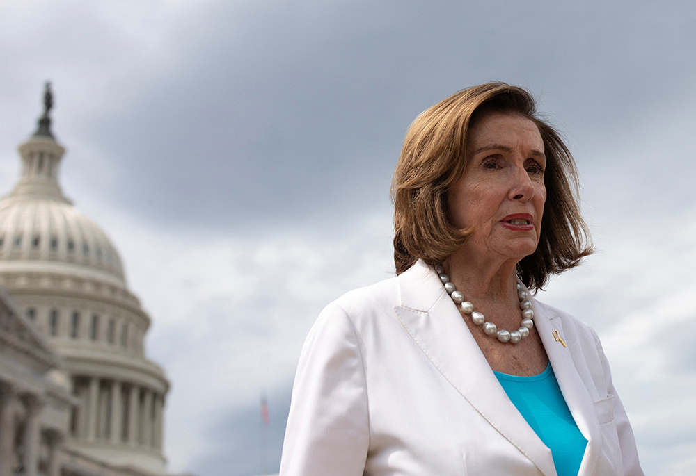 Then-U.S. Speaker of the House Nancy Pelosi, D-Calif., is seen on Capitol Hill in Washington on May 18, 2022. (CNS/Reuters/Tom Brenner)