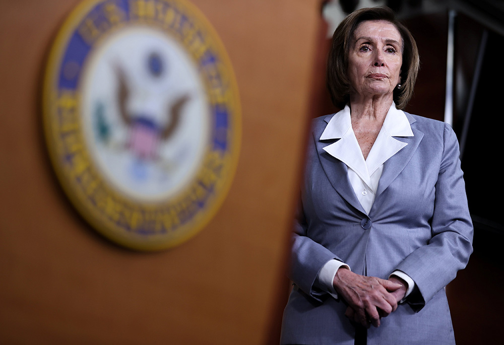 Then-House Speaker Nancy Pelosi, D-Calif., is seen in this June 30, 2021, file photo. (OSV News/Reuters/Jonathan Ernst)