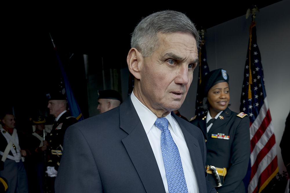 Former New Orleans district attorney Leon Cannizzaro, who will work for Louisiana Republican Gov. Jeff Landry's administration, arrives for Landry's inauguration ceremony at the State Capitol building in Baton Rouge, La., Jan. 7, 2024. (AP file photo/Matthew Hinton)