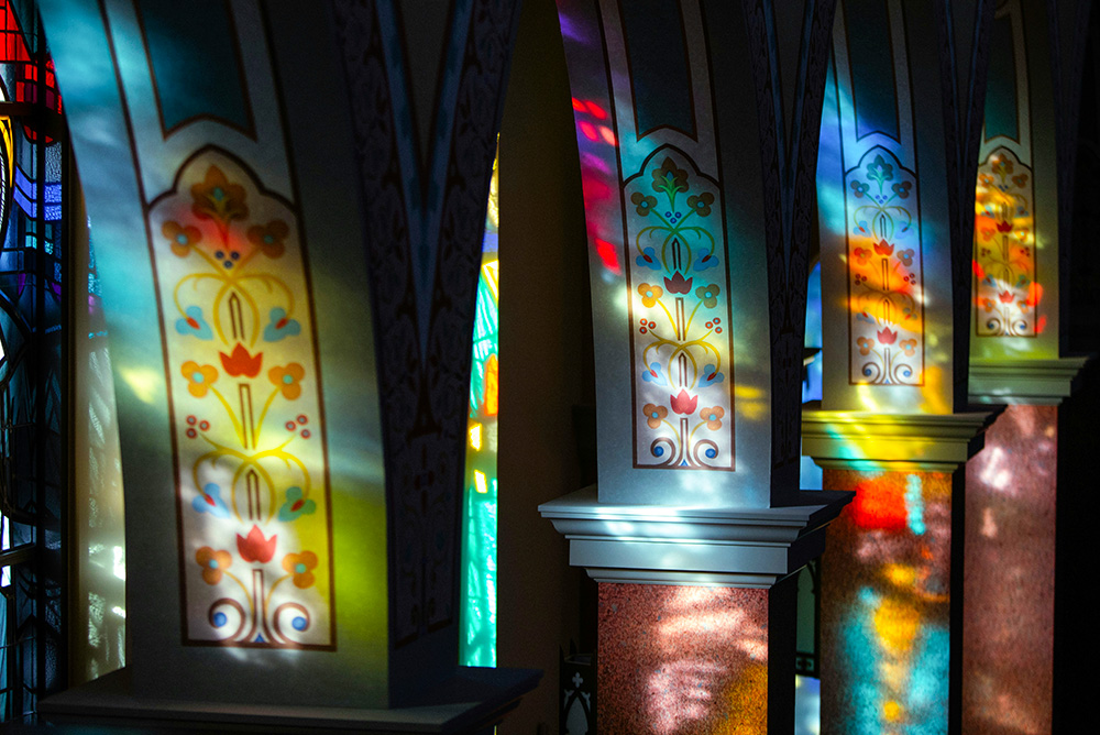 Colors of stained glass windows (Unsplash/Jacob Bentzinger)