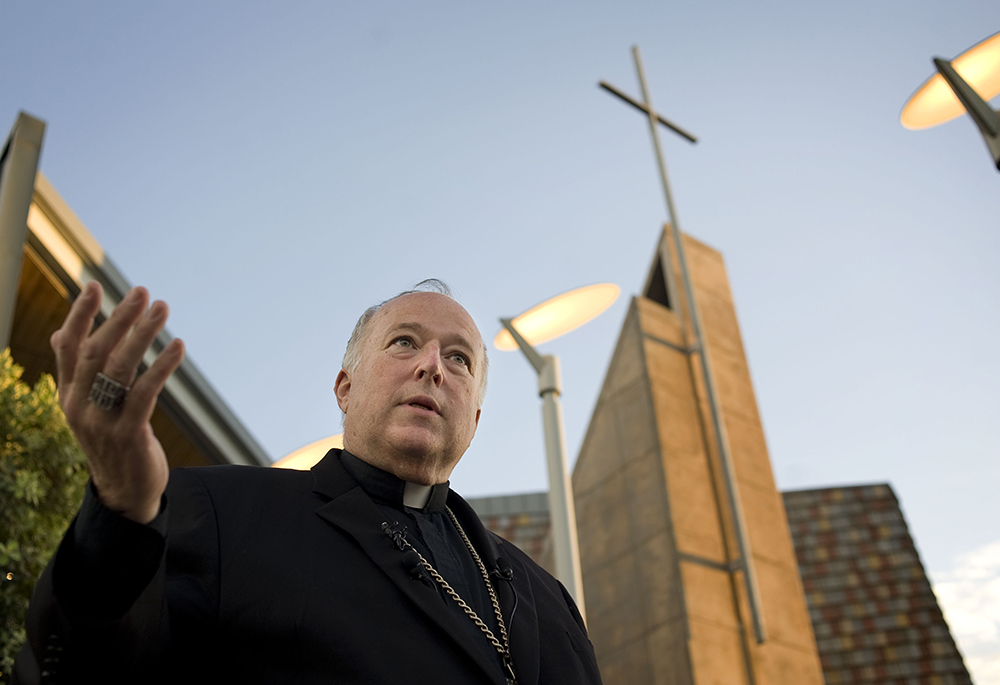 Then-San Diego Bishop Robert McElroy speaks before a listening session with the public about clergy sexual abuse, Oct. 1, 2018, at Our Mother of Confidence Parish Hall in San Diego. On Jan. 17, 2025, NCR interviewed McElroy about his meetings with Richard Sipe in 2016. (CNS/David Maung)