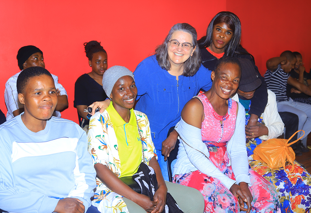 Sr. Marizate Gabin engages with migrant and refugee women at the Office for Pastoral Care of Migrants and Refugees in the Archdiocese of Johannesburg, South Africa, on Oct. 13, 2024. (GSR photo/Doreen Ajiambo)