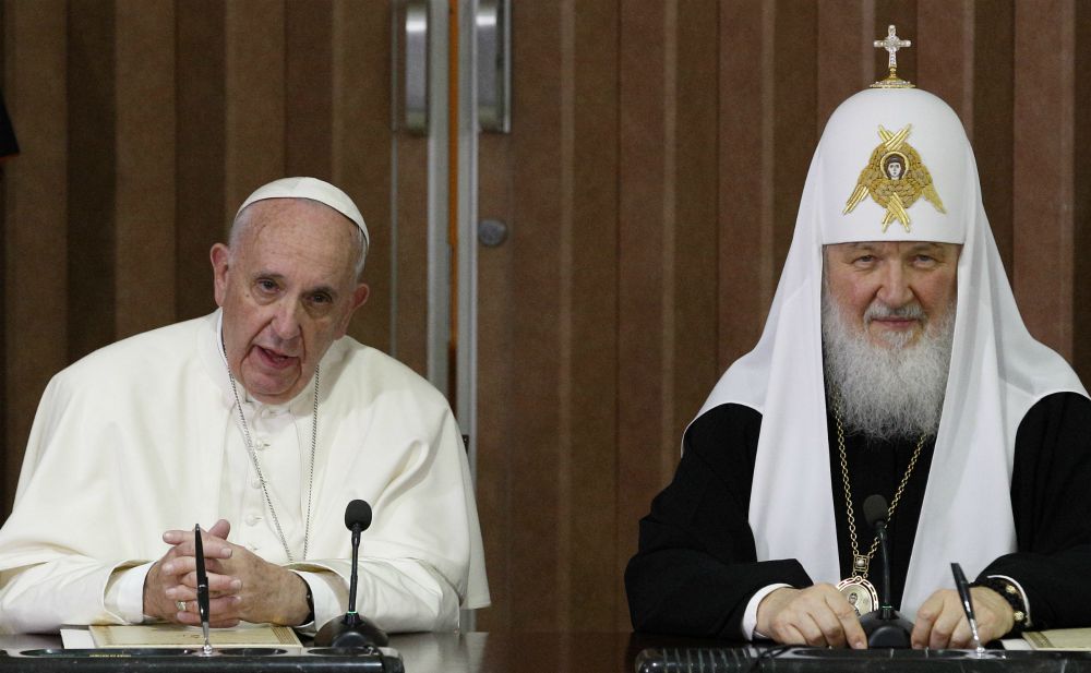 Pope Francis and Russian Orthodox Patriarch Kirill