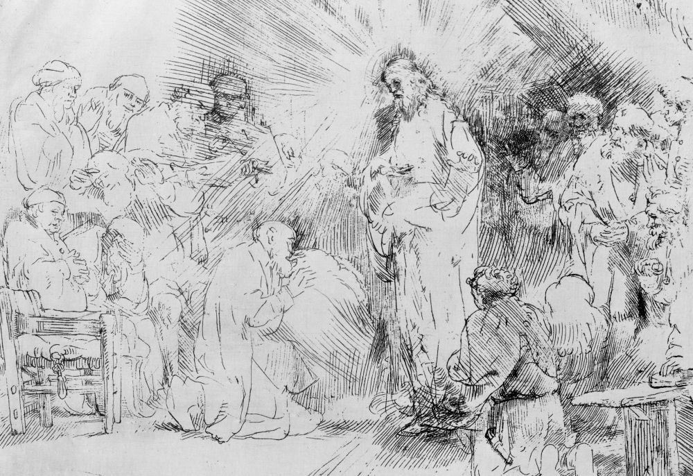 "Christ Appearing to the Apostles" (1656), Rembrandt van Rijn (Metropolitan Museum of Art)