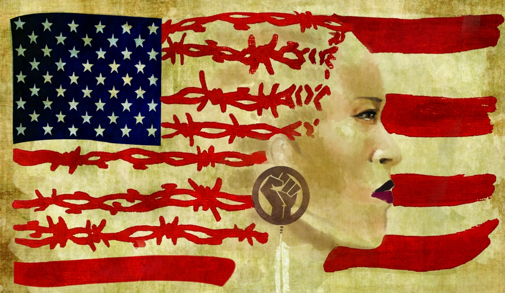 Artwork for the National Black Theatre/Hi-ARTS production of Liza Jessie Peterson's "The Peculiar Patriot"