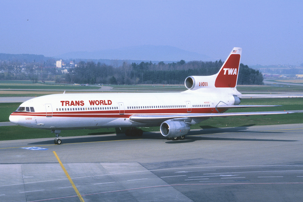 A TWA Lockheed L-1011 TriStar jumbo jet, pictured in May 1989 (Flickr/Aero Icarus)