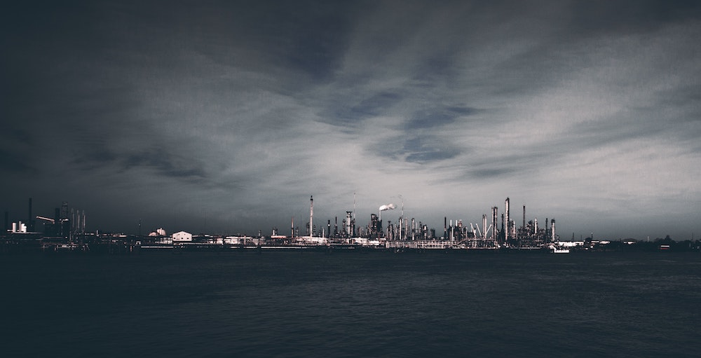 Factories on the Louisiana coast. (Jackson Jost/Unsplash)