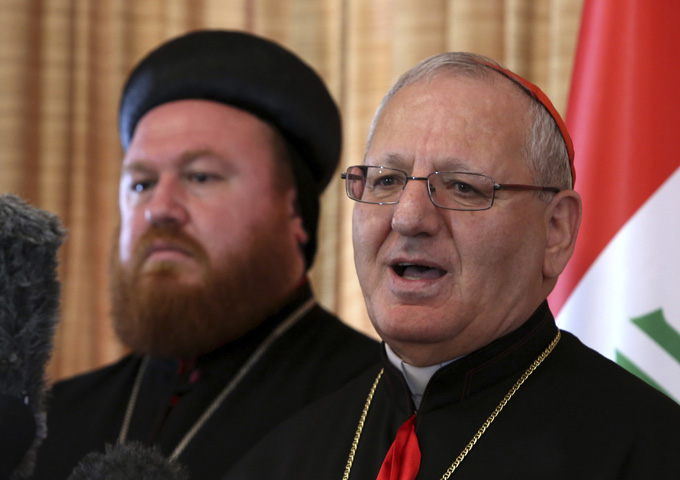 Archbishop Louis Raphaël I Sako speaks during a July 2014 news conference in Irbil, Iraq. (CNS/Reuters)