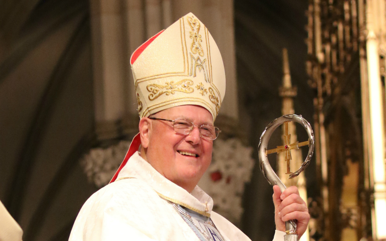 New York Cardinal Timothy Dolan smiles after celebrating a Mass for young adults Dec. 7, 2016, at St. Patrick's Cathedral in New York City. (CNS/Gregory A. Shemitz)