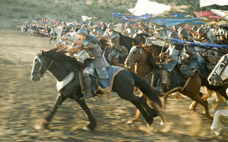 Christian Bale, center, in "Exodus: Gods and Kings" (Twentieth Century Fox)