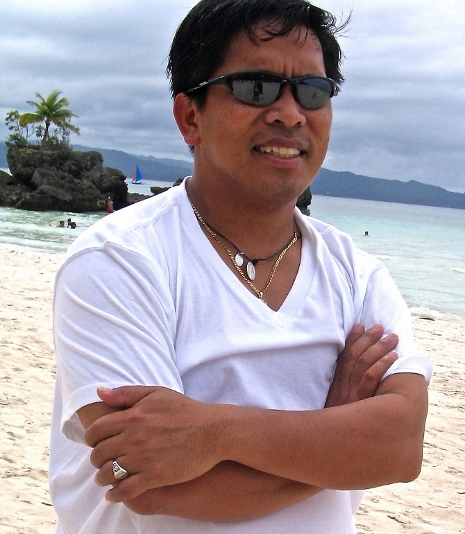 Fr. Fernando Suarez taking a break from healing sessions at a Marian shrine at Pearl of the Pacific resort on Boracay Island, Aklan province, central Philippines. (Jun Aguirre)