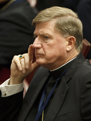 Bishop Robert J. McManus of Worcester, Mass., in November. (CNS/Paul Haring) 