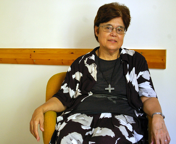 Sr. Carmen Sammut, the president of the International Union of Superiors General, is seen in her office at the union's Rome headquarters Sept. 30. (NCR photo/Joshua J. McElwee)