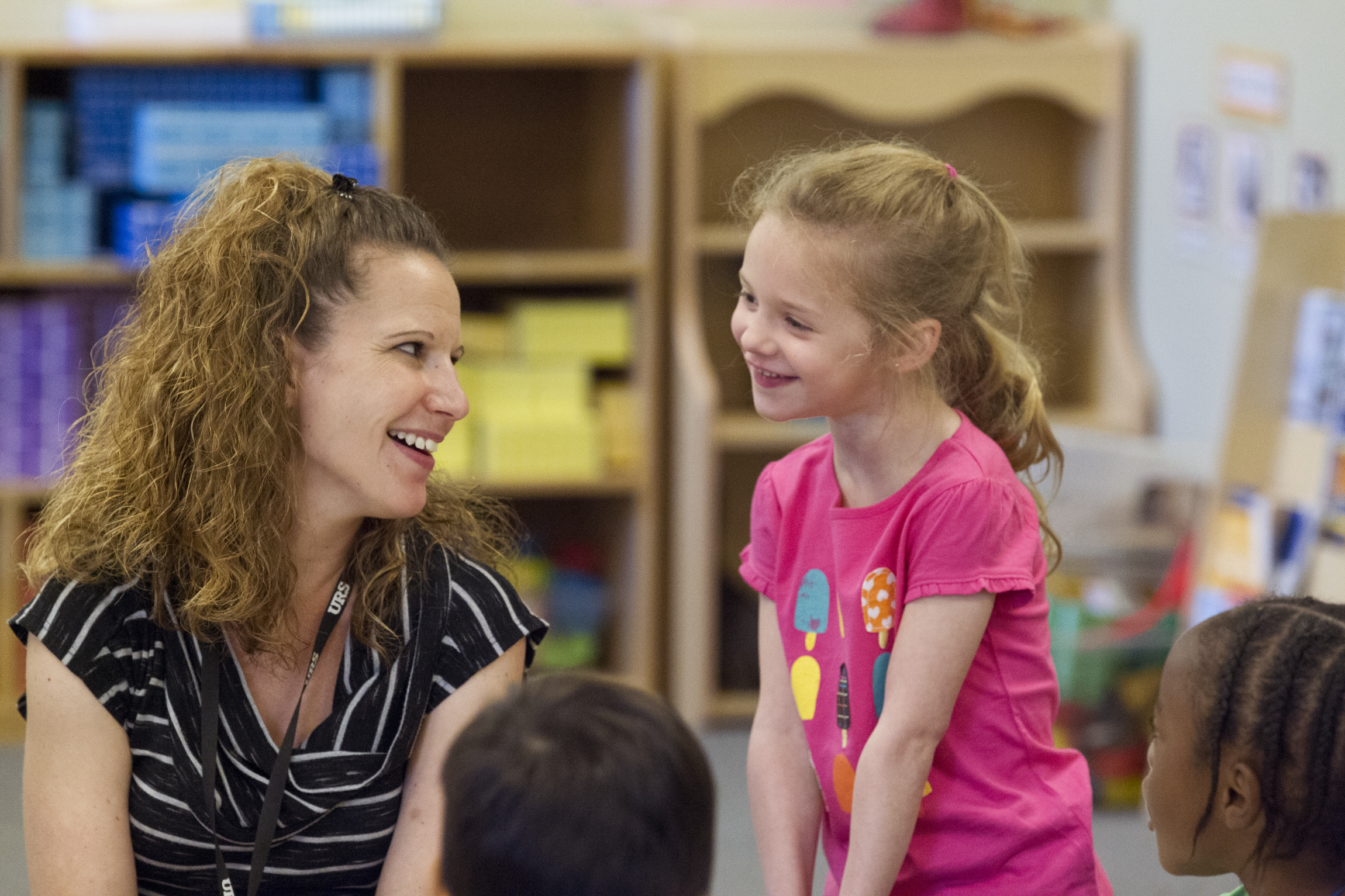 Classroom aide Valerie Oviedo works with children in the Head Start pre-kindergarten program at St. James Catholic Church in Charles Town, W.Va., May 17. According to the National Head Start Association, sequestration budget cuts will keep some 70,000 children out of Head Start programs across the nation. (CNS photo/Chaz Muth)