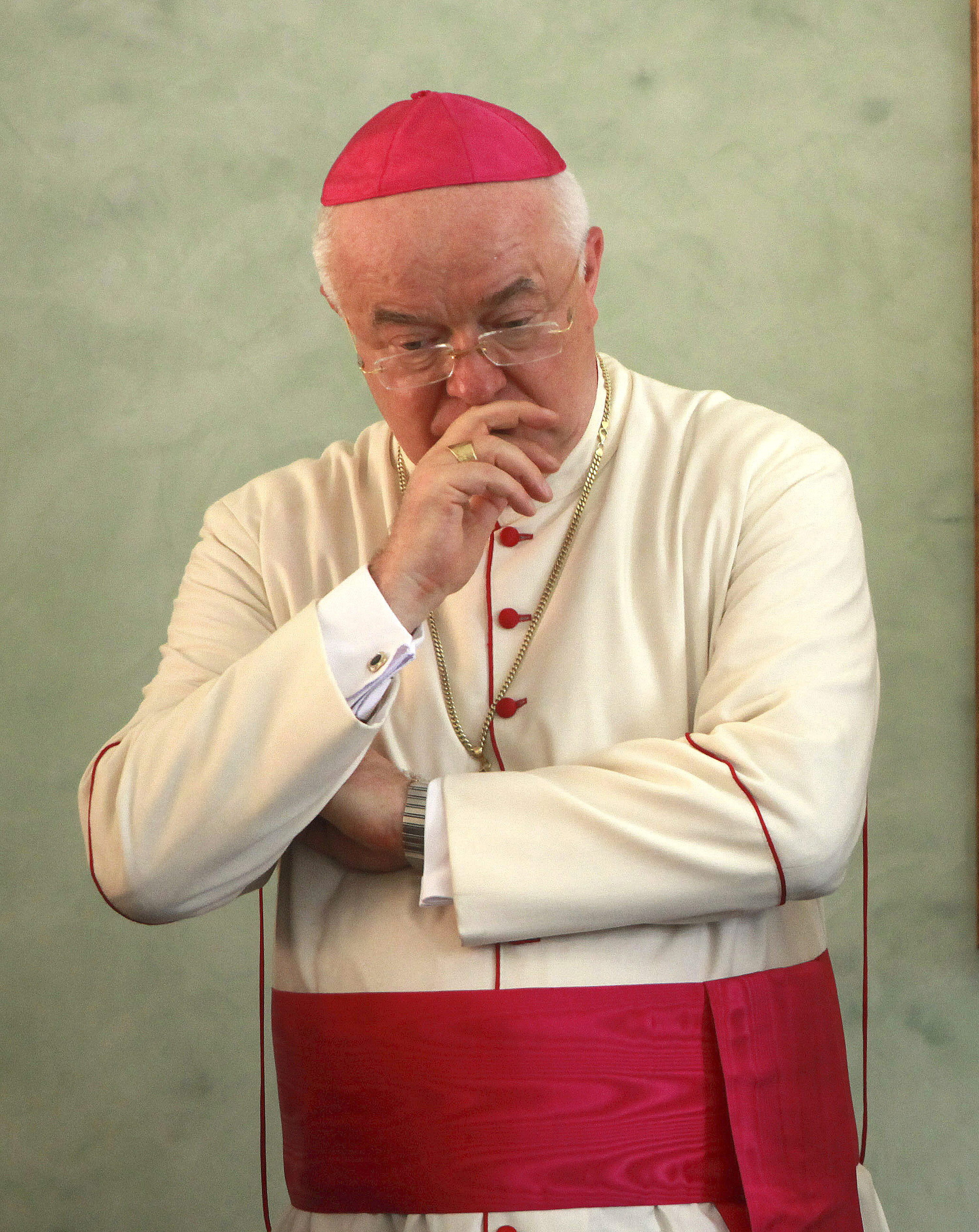 Archbishop Jozef Wesolowski, former nuncio to the Dominican Republic, at a 2011 ceremony in Santo Domingo (CNS/EPA/Orlando Barria)