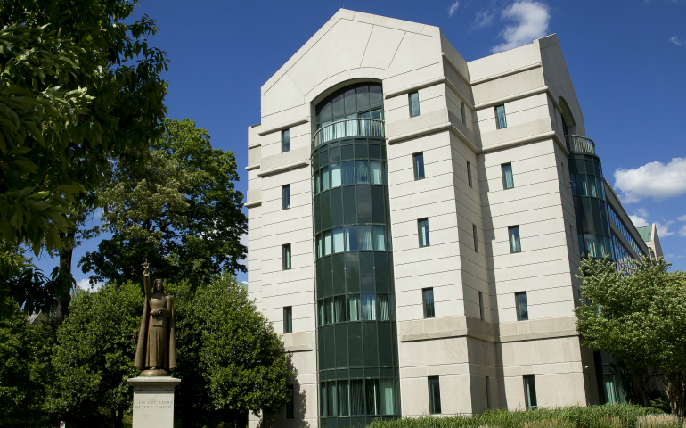 The U.S. Conference of Catholic Bishops building in seen in Washington May 8. (CNS/Tyler Orsburn)