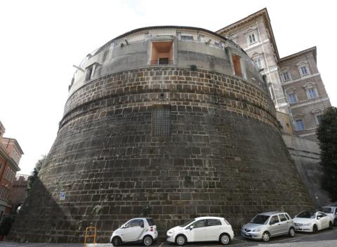 The tower of the Institute for the Works of Religion, often referred to as the Vatican bank, is pictured Oct. 2, 2019. (CNS photo/Paul Haring) 