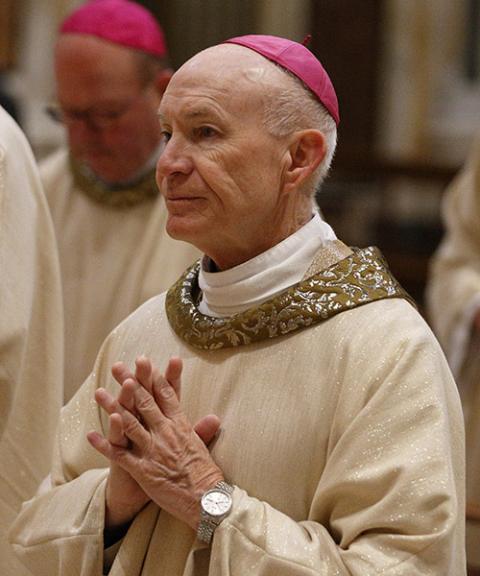 Archbishop George Lucas of Omaha, Nebraska, and other U.S. bishops from concelebrate Mass at the Basilica of St. Mary Major in Rome Jan. 14. The bishops were making their "ad limina" visits to the Vatican to report on the status of their dioceses to the p