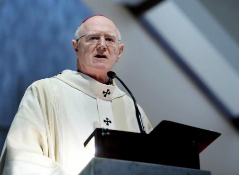 Archbishop Dermot Farrell of Dublin delivers his homily at the World Day of Peace Mass in Ballyroan Parish, Dublin, on Jan. 1, 2024. (OSV News photo/courtesy John McElroy)